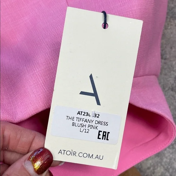 NWT Atoir Tiffany Dress Rose Floral Button Open Back Pink Sz 8 - Picture 8 of 16